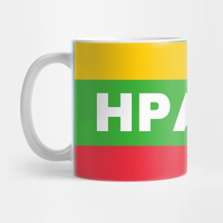 Hpa-an City in Myanmar Flag Colors Mug